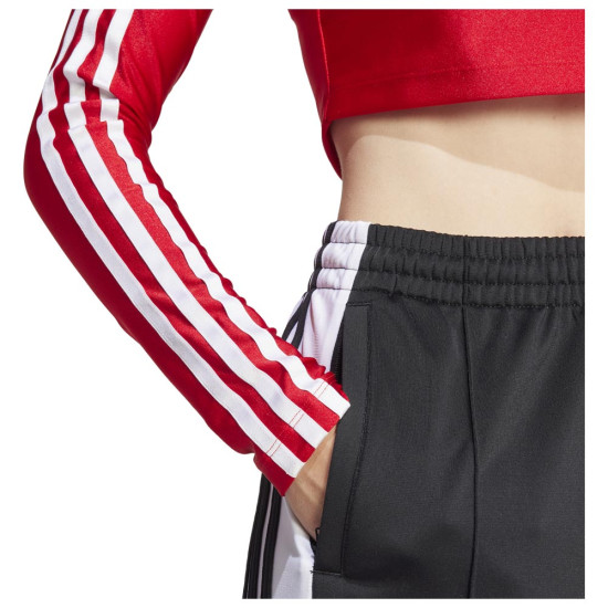 Adidas Γυναικεία μακρυμάνικη μπλούζα 3-Stripes Cropped Long Sleeve Tee